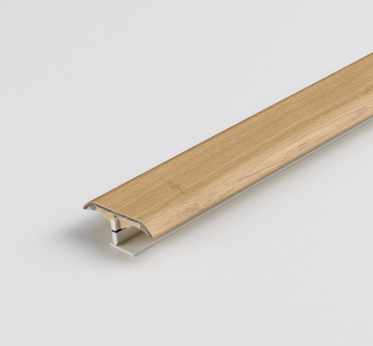 Wooden floor trim on a white background