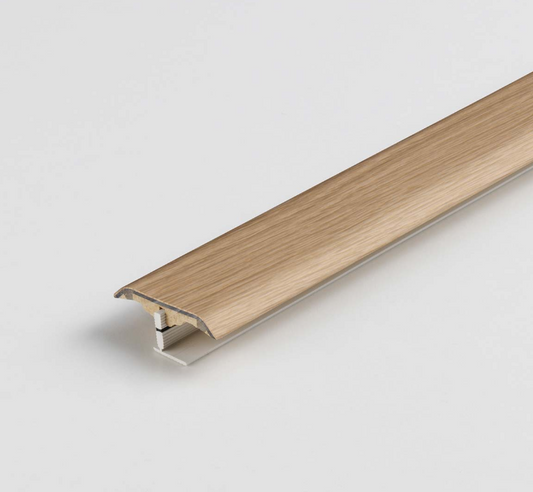 Wooden floor trim on a white background