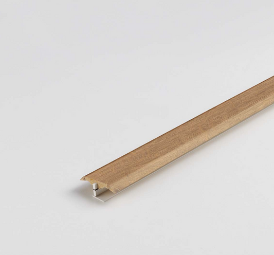 Wooden floor trim on a white background