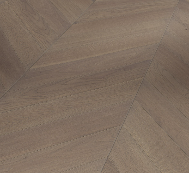 Wooden flooring with a herringbone pattern