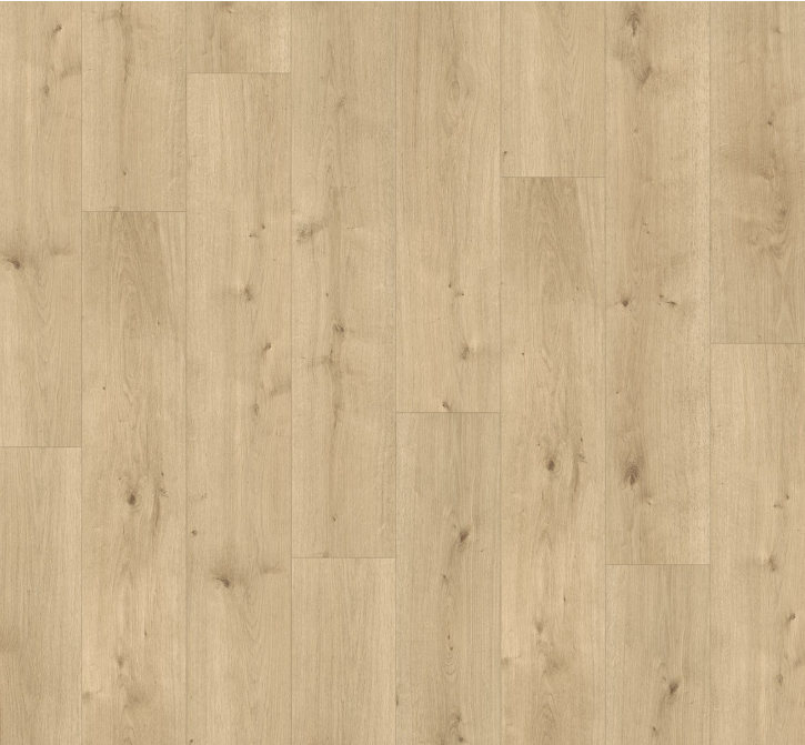 Face on of Oak Pure Light wood texture resilient flooring.