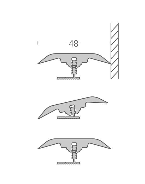 Oak sanded   3-in-1 Laminate profile