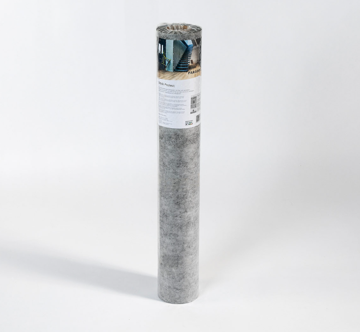 Roll of parador stick protect underlay with a label on a white background