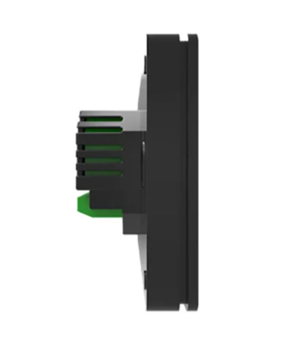 Side view of thermostat on a white background