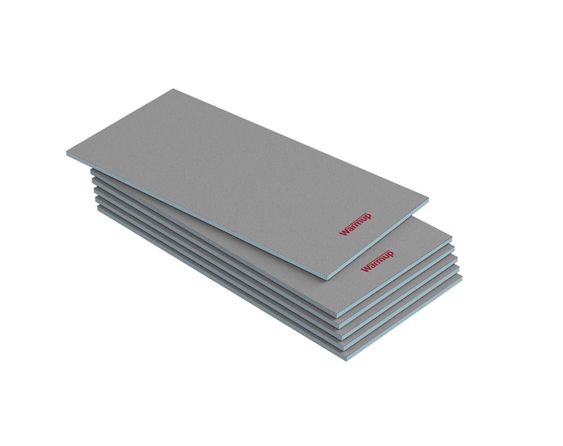 Underfloor heating insulation boards prepared for installation