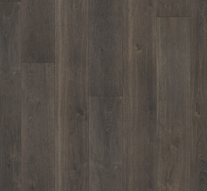 Parador Trendtime 6 Oak Castell Smoked planks close up of the dark, extra-wide 2200mm chateau planks which  provide a luxurious and grounded feel.