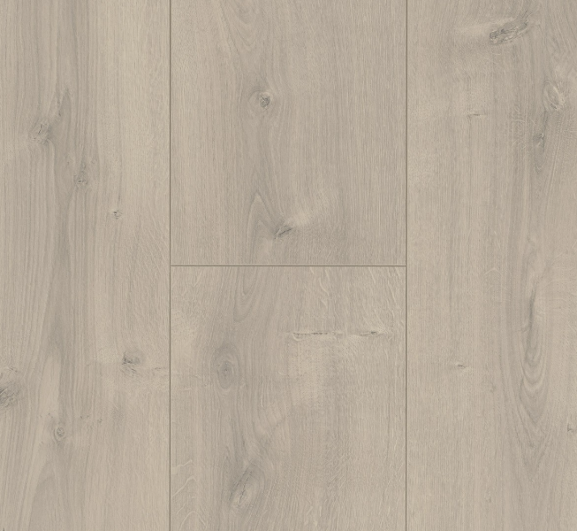 Close-up of the natural texture on Parador Oak Mistral Grey Trendtime 6 laminate flooring.