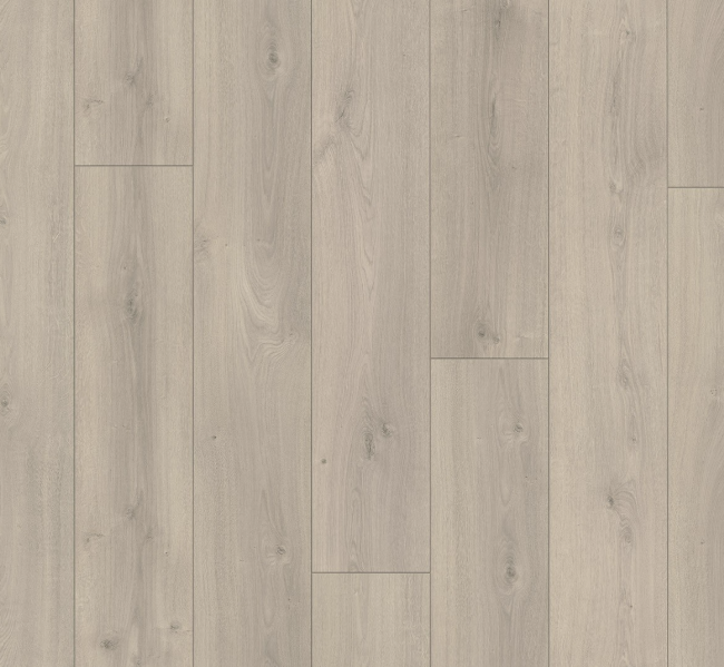 Close-up of the natural texture on Parador Oak Mistral Grey Trendtime 6 laminate flooring.