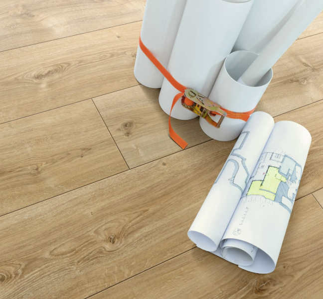 Blueprints on Oak nova limed luxury laminate floor