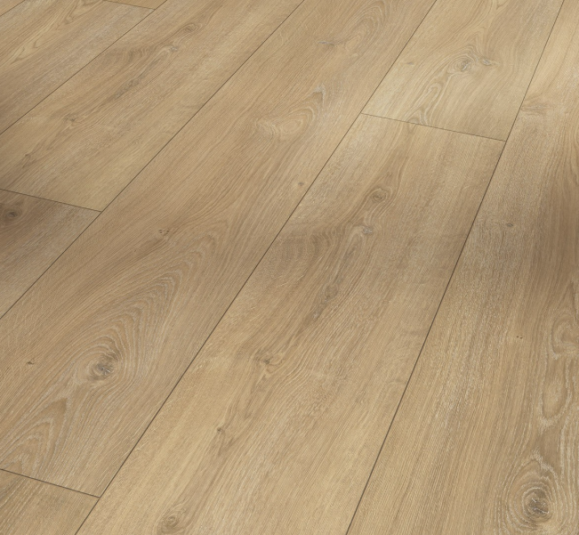 Close-up of the natural texture on Parador Oak Nova Limed Trendtime 6 laminate flooring.