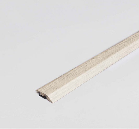 Wooden strip on a light gray background